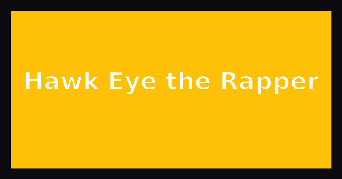 Hawk Eye The Rapper — Photo